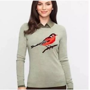 Talbots Robin Bird Wool Blend Sweater